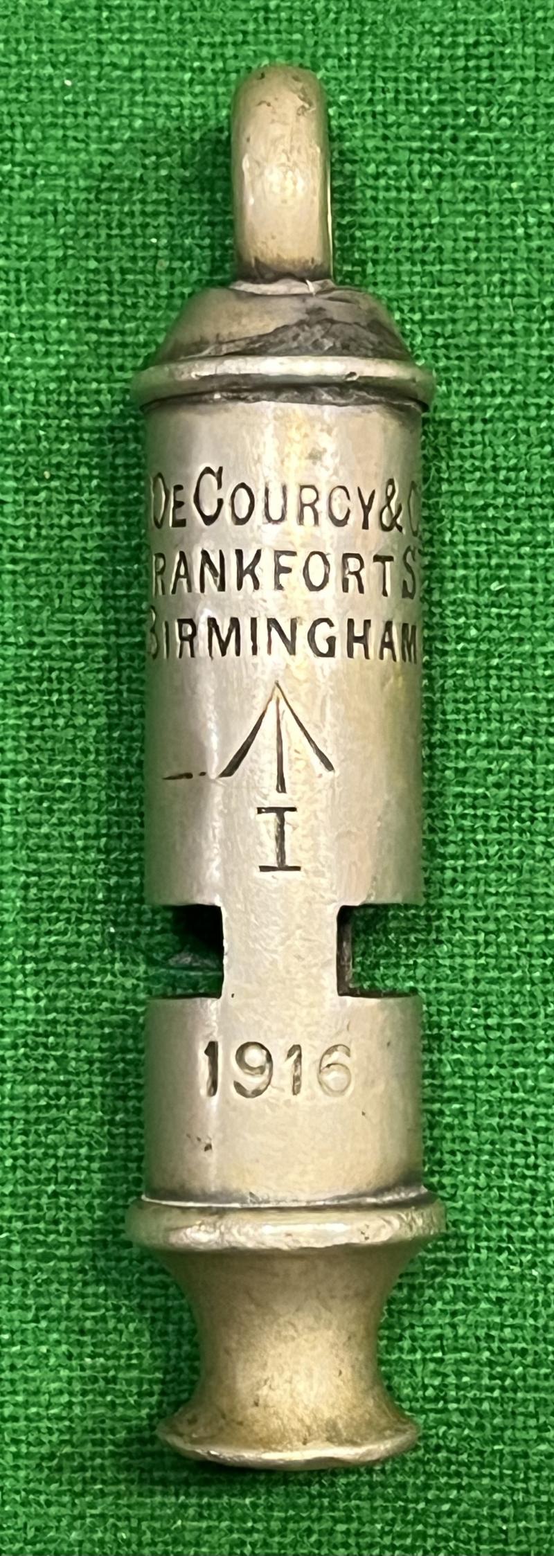 1916 Trench British whistle - Indian issue.