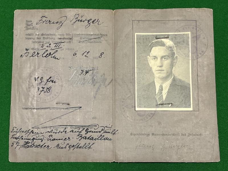 Third Reich Driving Licence grouping.