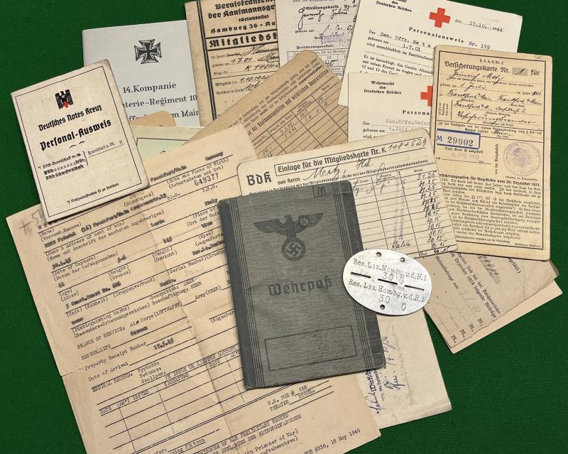 Wehrpass and Dog tag Medic's grouping.