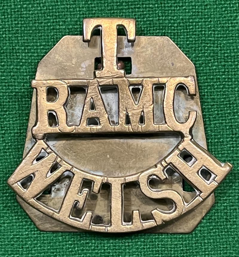 WW1 T RAMC WELSH shoulder title.