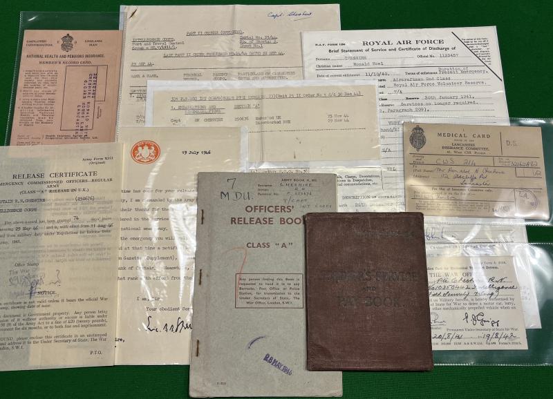 WW2 RAF/Intelligence Corps ephemera grouping.