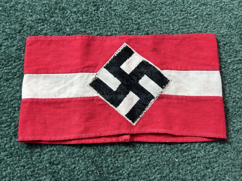 HITLER YOUTH ARMBAND 2 PIECE CONSTRUCTION.