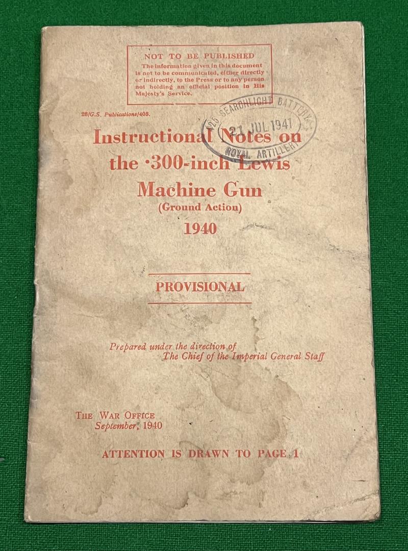 1940 Instructional Notes on the .300