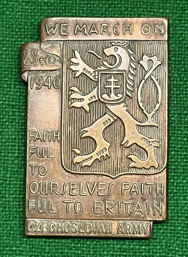 Czechoslovak Army in Britain Cap Badge.
