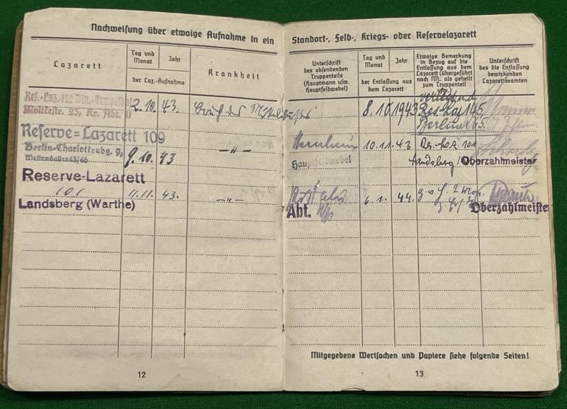 WW2 Wehrmacht Soldbuch - Signals.