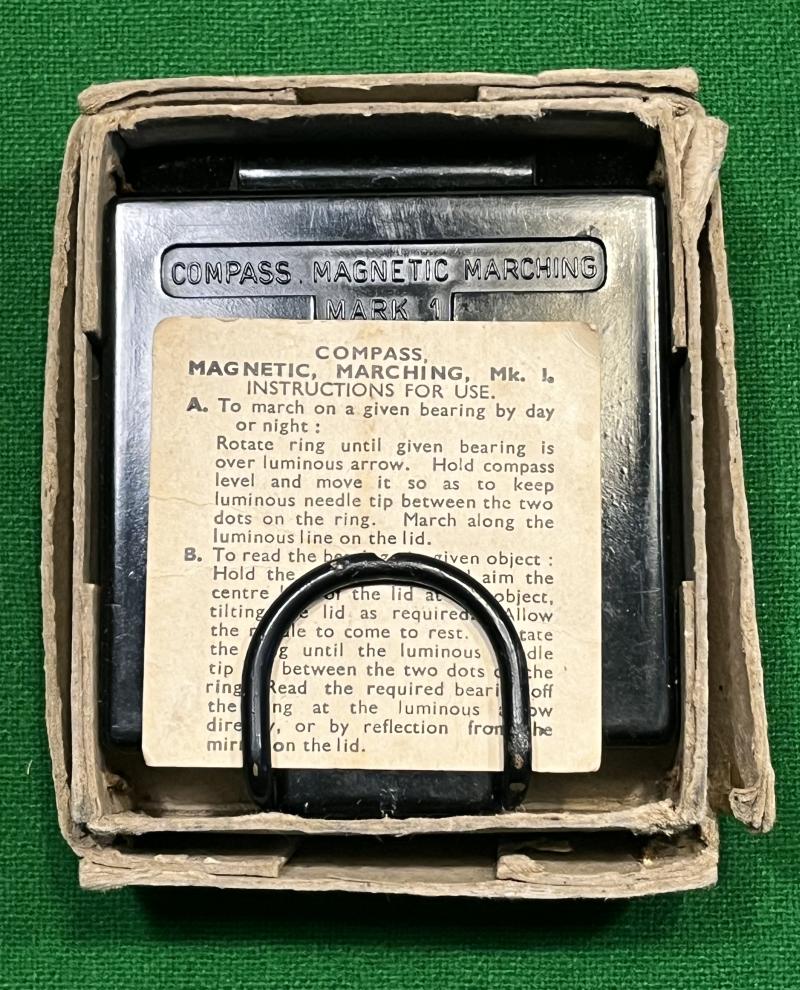 WW2 Boxed, British Magnetic Marching Compass MkI