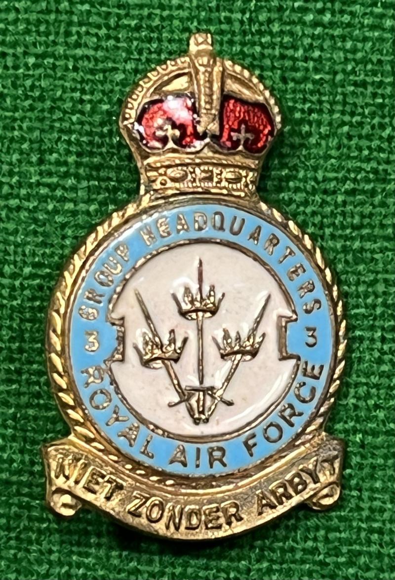 RAF No 3 Group Headquarters lapel badge.