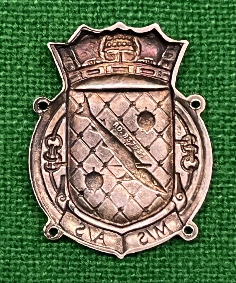 Royal Naval Patrol Service Mine Sweeping Anti Submarine badge.