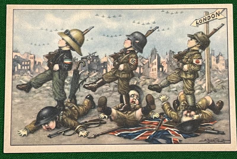 WW2 Italian Propaganda postcard.