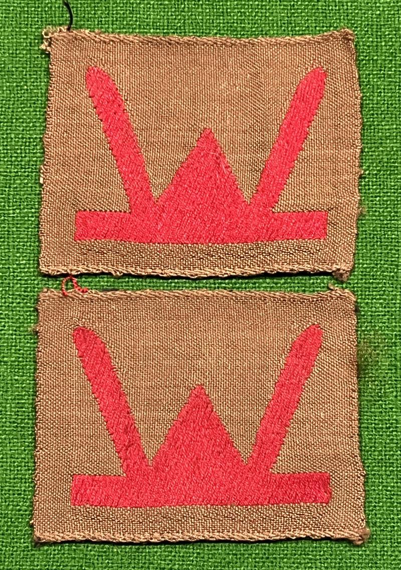 Pair 53rd Welsh Division Formation Signs
