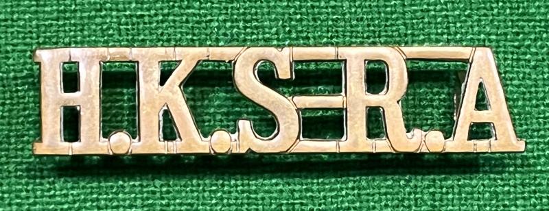 Hong Kong & Singapore Royal Artillery shoulder title.