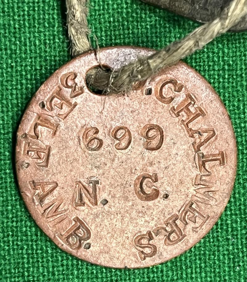 WW1 Dog-tags 3rd East Lancashire Field Ambulance (RAMC).
