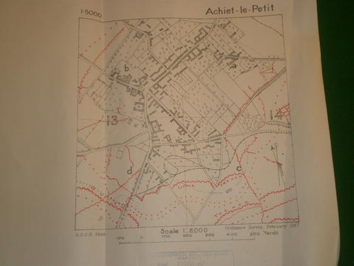 1:5000 WW1 Trench Map.