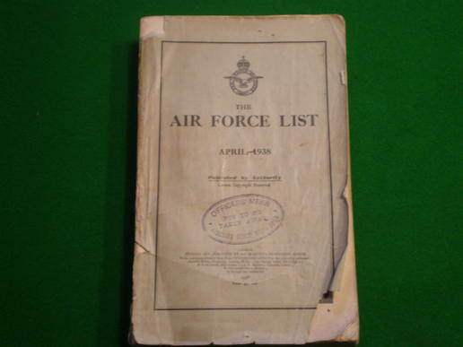 1938 Air Force List.