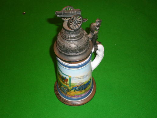 Commemorative Stein for Bavarian Field Artillery service. 