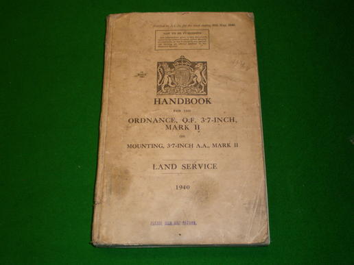 WW2 British Handbook for the 3.7