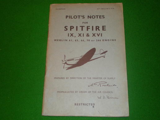 Spitfire Pilot's Notes.