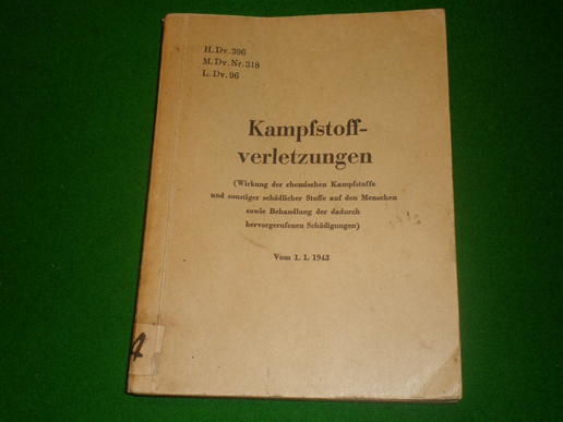 WW2 German chemical warfare manual.