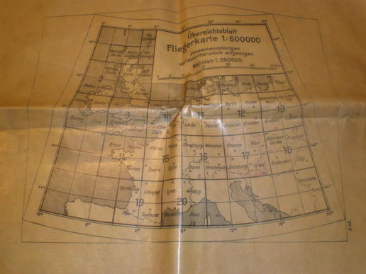 Luftwaffe flyer's map.