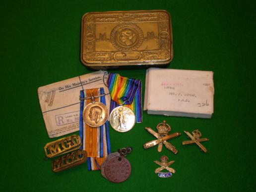 WW1 Machine Gun Corps medal grouping.