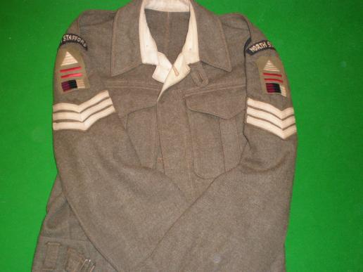 WW2 2nd North Staffs BD blouse.