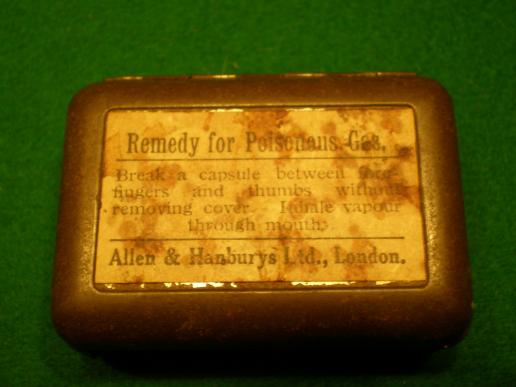 WW1 British ' Remedy for Poisonous Gas '.