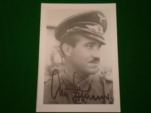 Adolf Galland - signed photograph.