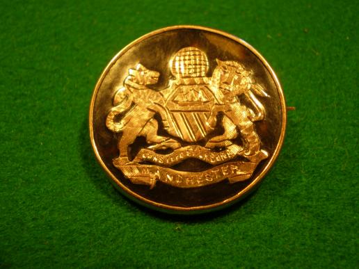 9ct Gold and Tortoiseshell Manchester Regt sweetheart.