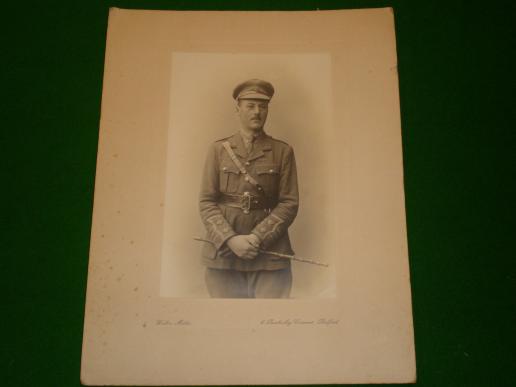 WW1 Monmouthshire Regt Officer portrait.