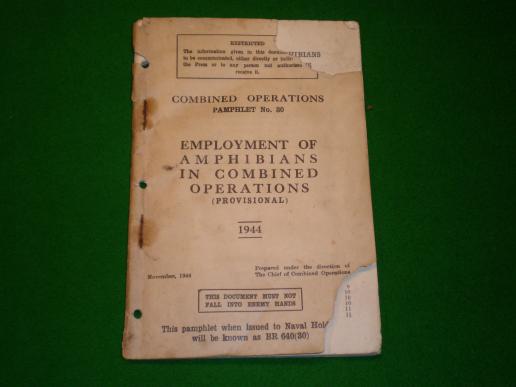 Combined Ops Manual - Employment of Amphibians.