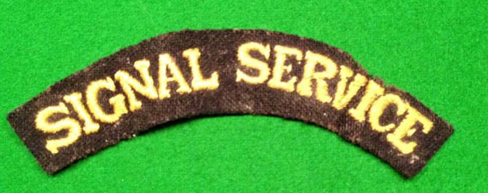 WW1 Period Signal Service Shoulder Title.