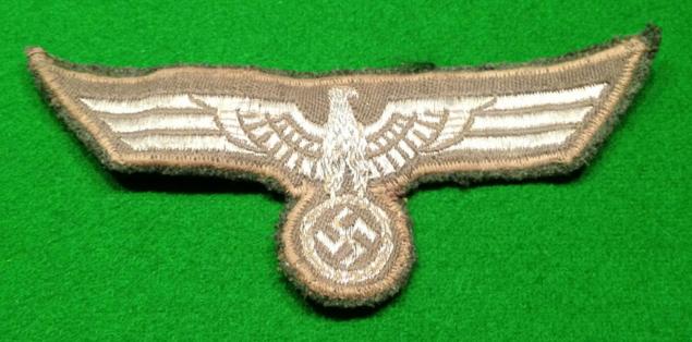 WW2 Wehrmacht silver wire breast eagle.