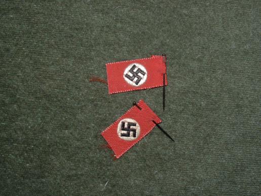 TINY SWASTIKA STICK PIN FLAGS.