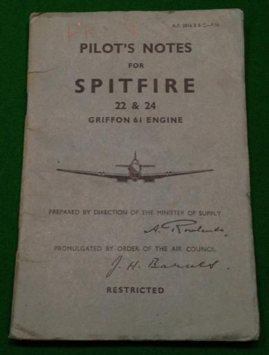 Spitfire Pilot's Notes Mk 22 & 24.