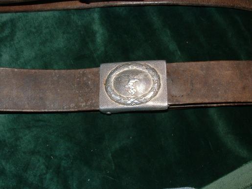 LUFTWAFFE COMBAT ALLOY BELT AND BUCKLE. UNIT MARKED