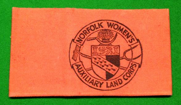 WW1 Norfolk Women's Auxiliary Land Corps Armband.