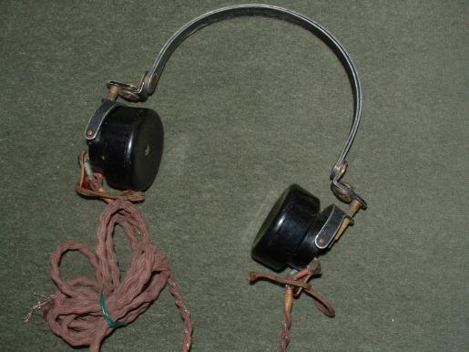 SET OF BRITISH MILITARY HEADPHONES FOUND IN FRANCE.