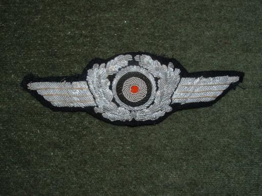 LUFTWAFFE OFFICERS BULLION CAP COCKADE.