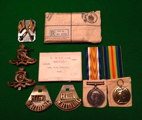 West Riding Heavy Battery RGA Medal and insignia Grouping.