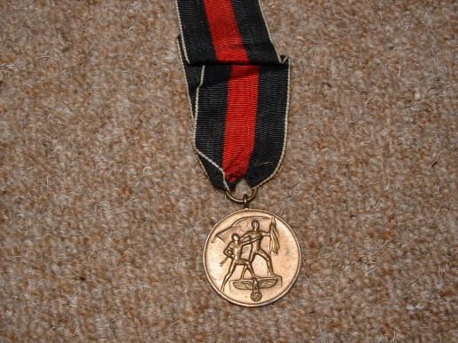 Commemorative Medal for 1 October 1938 - Sudetenland Medal.