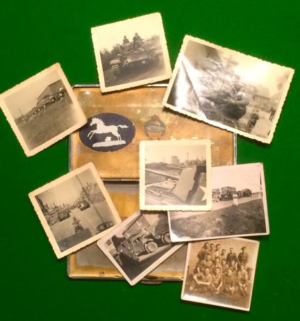 WW2 Northants Yeomanry Cigarette Case and Photos.