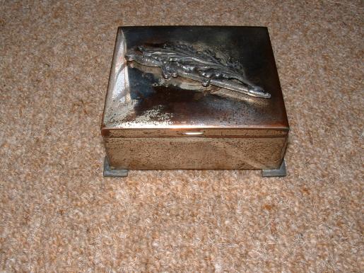 THIRD REICH CIGARETTE OR CURIO BOX-DAGGER RELATED.