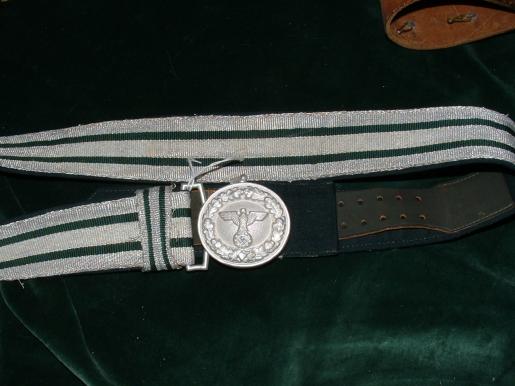 THIRD REICH FORESTRY OFFICERS PARADE BELT AND BUCKLE.