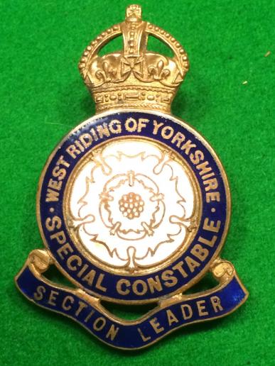 WW1 West Riding of Yorkshire Special Constabulary Lapel badge.