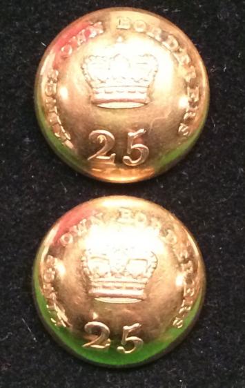 25th Foot - Kings Own Scottish Borderers Buttons.