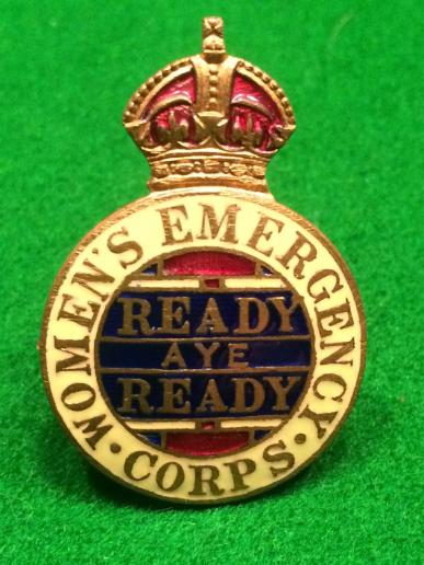 WW1 Women's Emergency Corps Lapel badge.