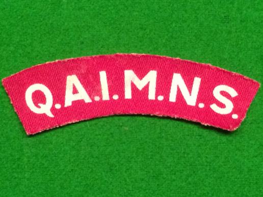 WW2 Q.A.I.M.N.S. Printed shoulder title.