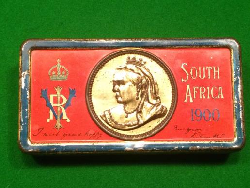 Boer War Chocolate Tin with Contents.