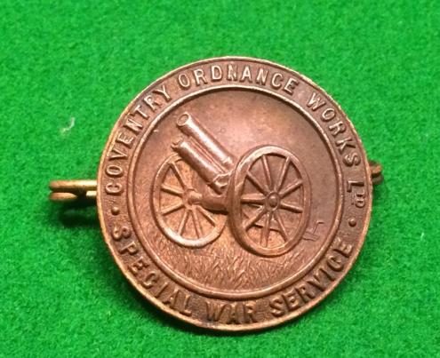 WW1 Coventry Ordnance Works Badge.