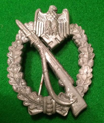 WW2 Maker-marked Infantry Assault Badge.